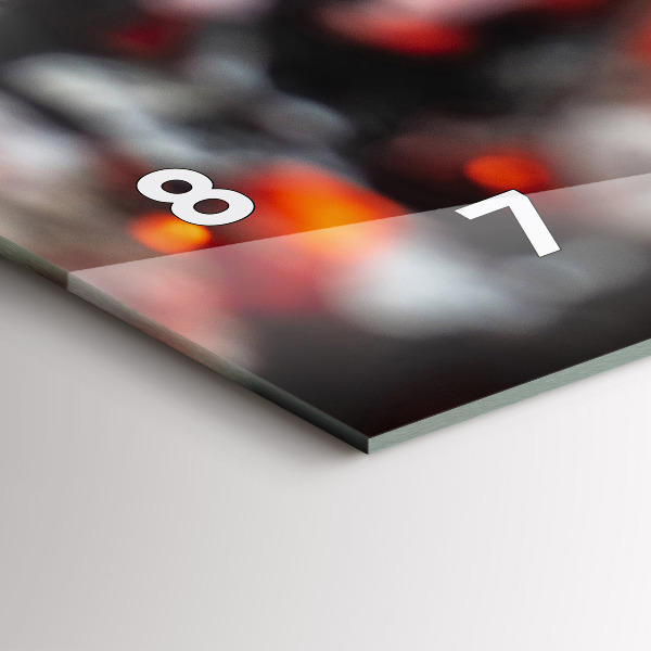 Ceas orizontale de perete din sticlă Grătar