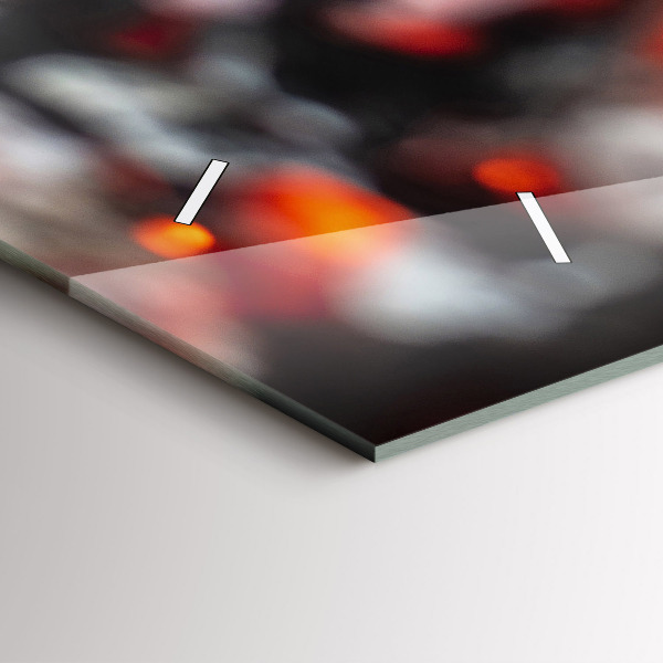 Ceas orizontale de perete din sticlă Grătar