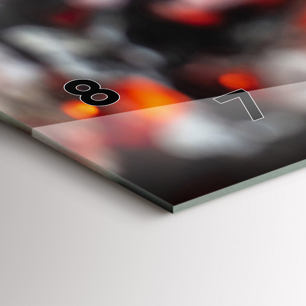 Ceas orizontale de perete din sticlă Grătar