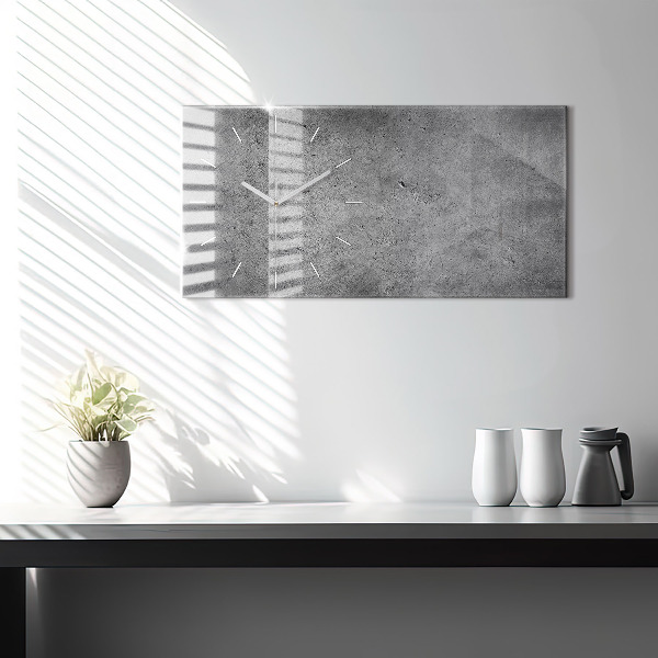 Ceas orizontale de perete din sticlă Perete industrial