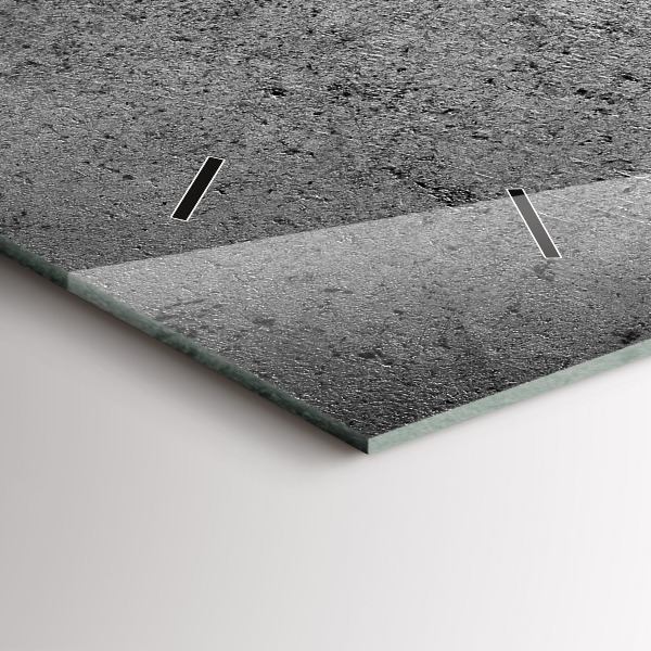 Ceas orizontale de perete din sticlă Perete industrial