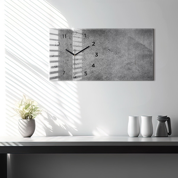 Ceas orizontale de perete din sticlă Perete industrial
