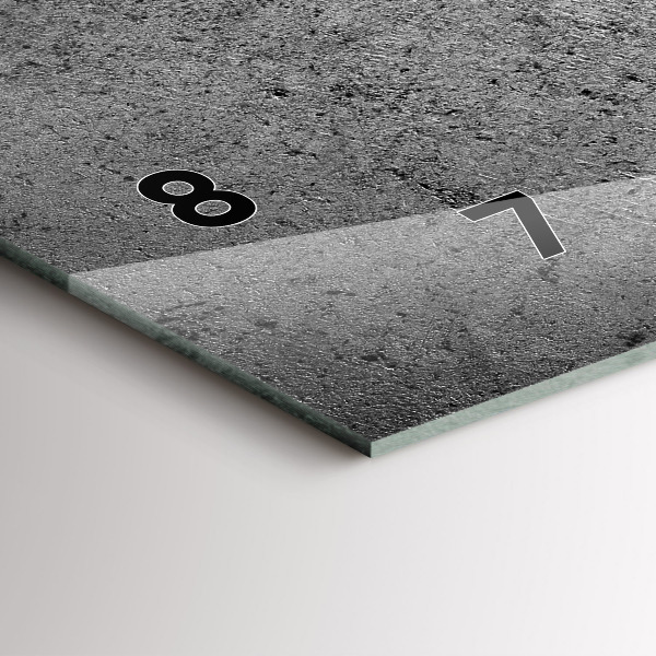 Ceas orizontale de perete din sticlă Perete industrial