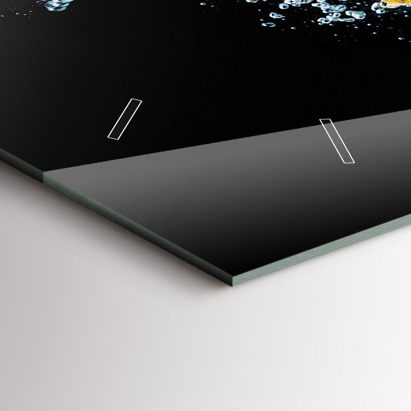 Ceas orizontale de perete din sticlă Ananas