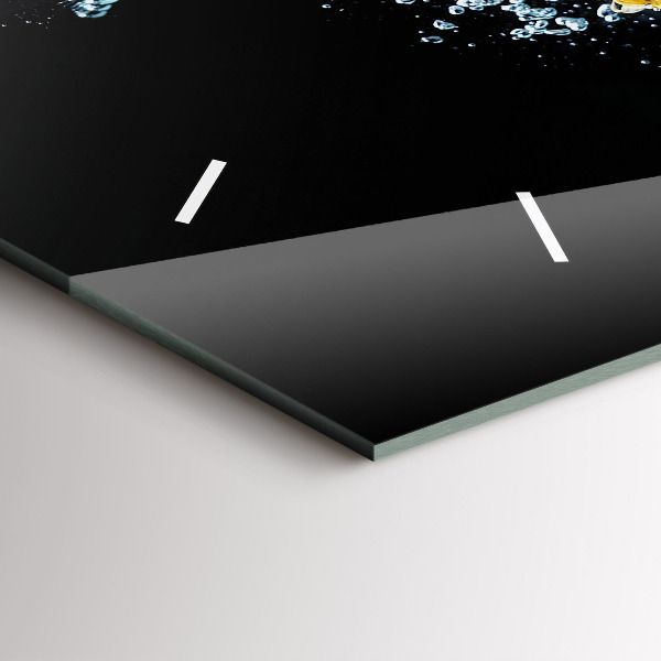 Ceas orizontale de perete din sticlă Ananas