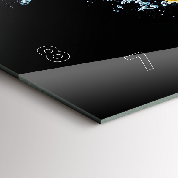 Ceas orizontale de perete din sticlă Ananas