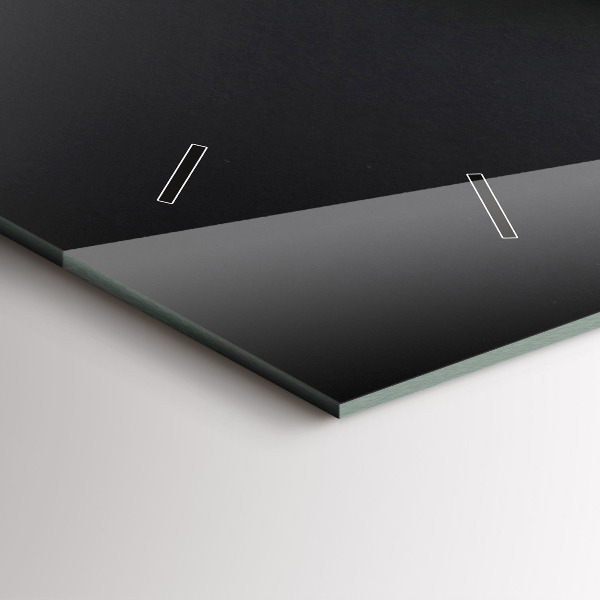 Ceas orizontale de perete din sticlă O ceașcă de cafea