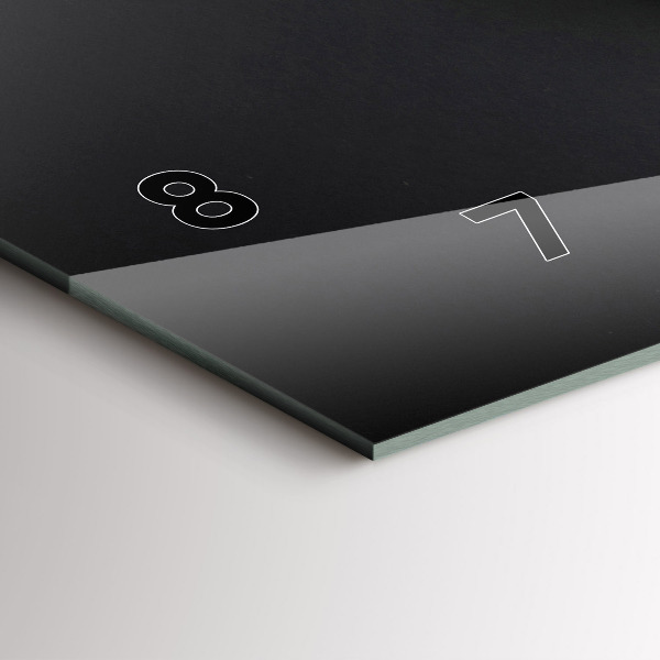 Ceas orizontale de perete din sticlă O ceașcă de cafea