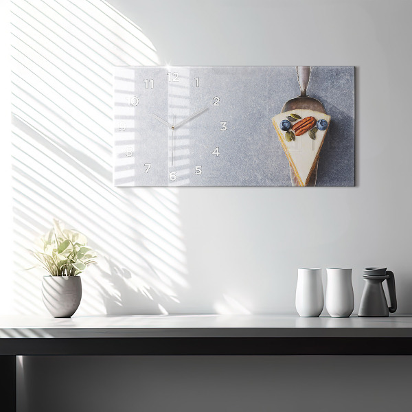 Ceas orizontale de perete din sticlă O bucată de tort