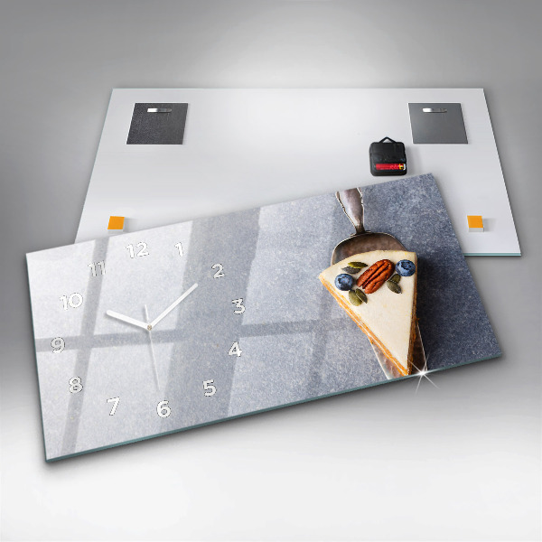 Ceas orizontale de perete din sticlă O bucată de tort