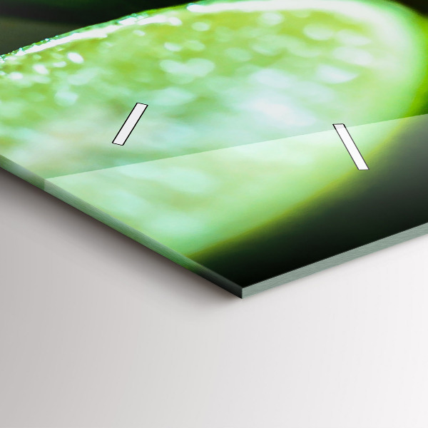 Ceas orizontale de perete din sticlă Bucăți de tei