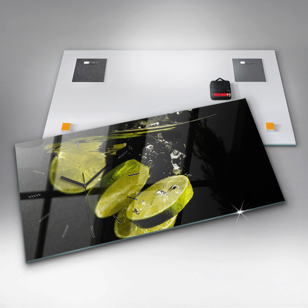 Ceas orizontale de perete din sticlă Limes