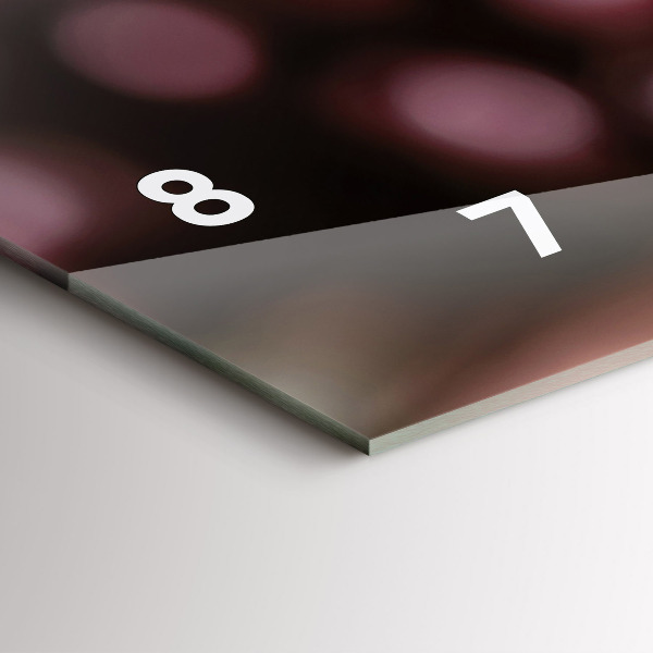 Ceas orizontale de perete din sticlă Un pahar de vin roșu