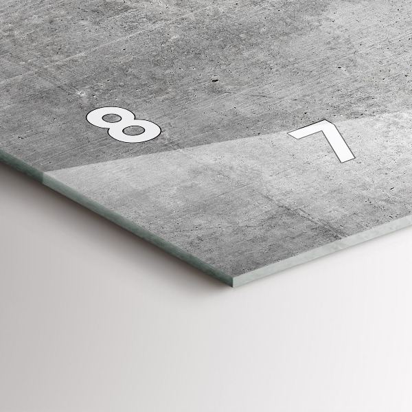 Ceas orizontale de perete din sticlă Perete brut