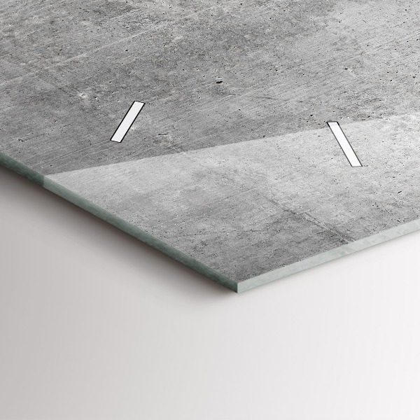 Ceas orizontale de perete din sticlă Perete brut