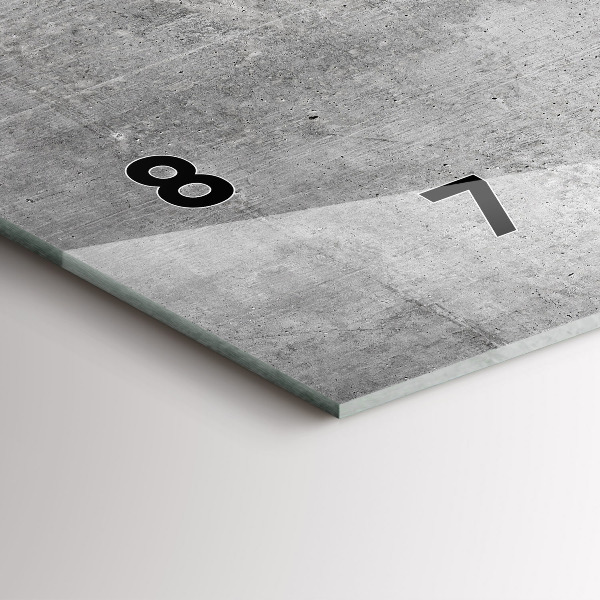 Ceas orizontale de perete din sticlă Perete brut