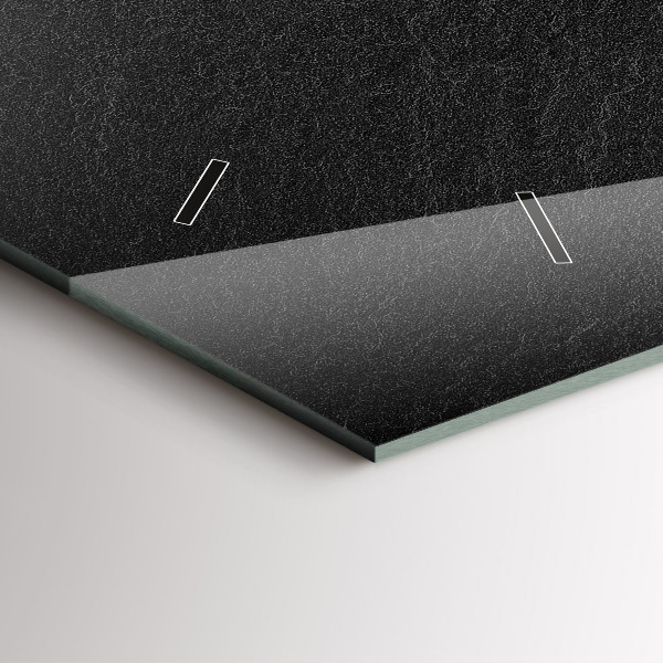 Ceas orizontale de perete din sticlă Stâncă întunecată