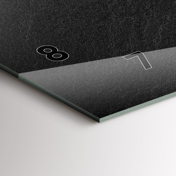 Ceas orizontale de perete din sticlă Stâncă întunecată