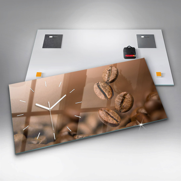 Ceas orizontale de perete din sticlă Culori abstracte