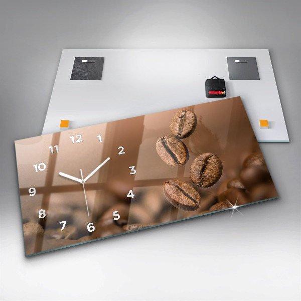 Ceas orizontale de perete din sticlă Culori abstracte