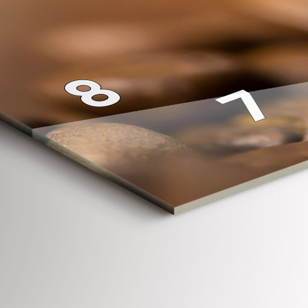 Ceas orizontale de perete din sticlă Culori abstracte