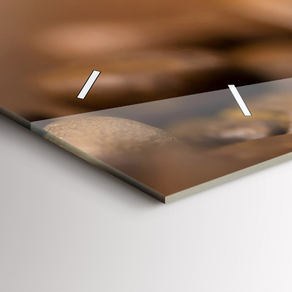 Ceas orizontale de perete din sticlă Culori abstracte