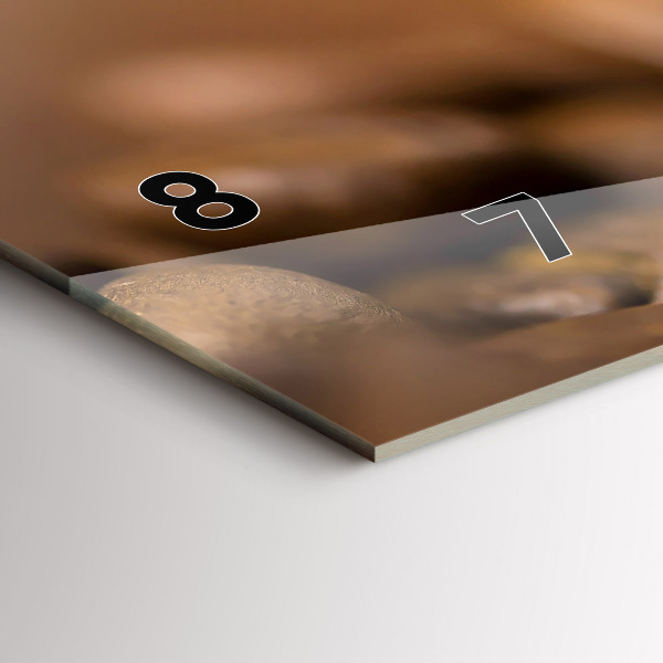 Ceas orizontale de perete din sticlă Culori abstracte