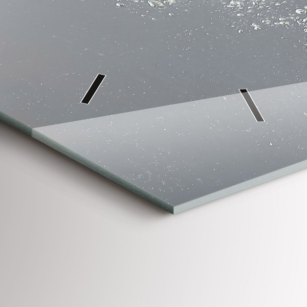 Ceas orizontale de perete din sticlă Citrice în apă