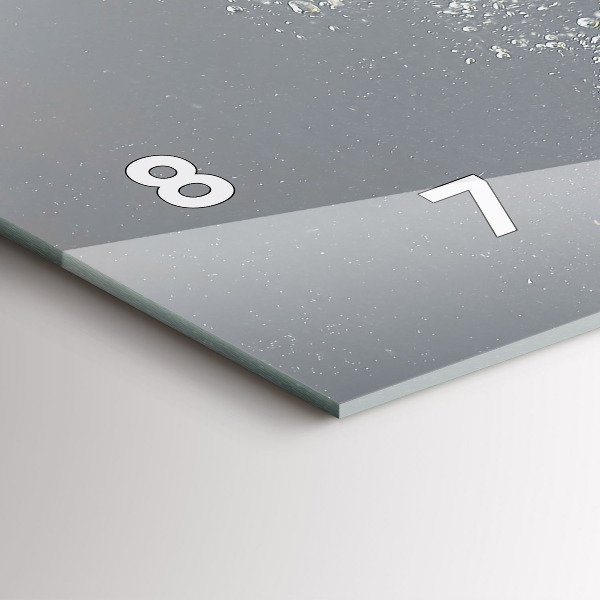 Ceas orizontale de perete din sticlă Citrice în apă