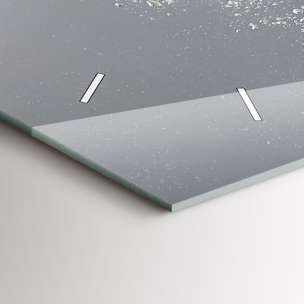 Ceas orizontale de perete din sticlă Citrice în apă