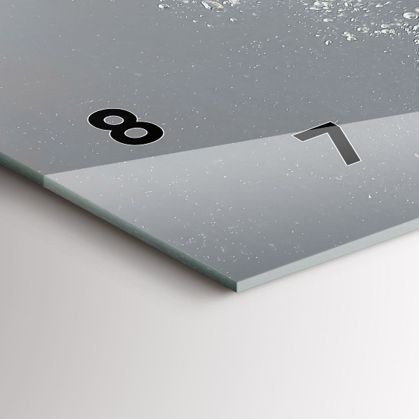 Ceas orizontale de perete din sticlă Citrice în apă