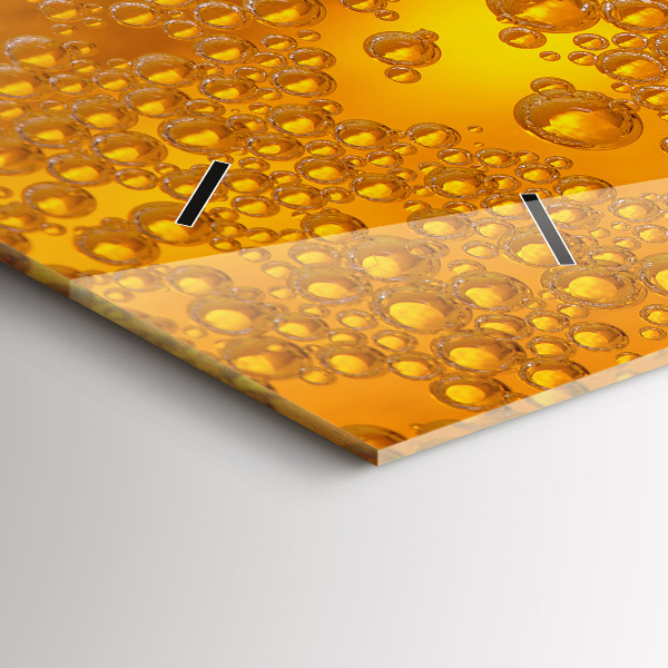 Ceas orizontale de perete din sticlă Bere