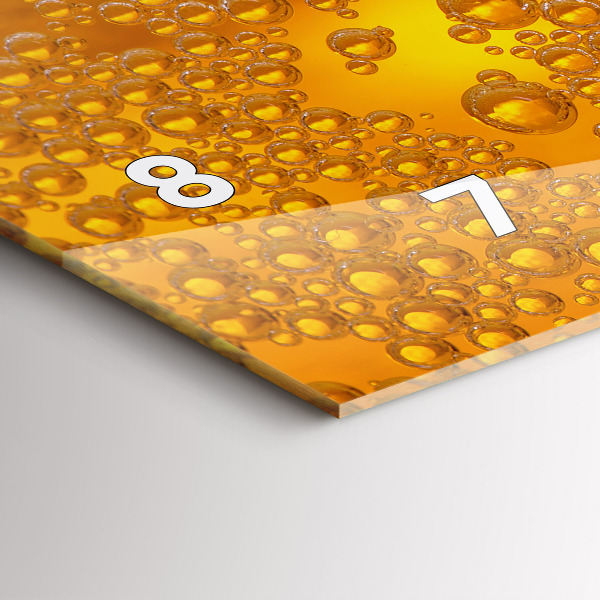 Ceas orizontale de perete din sticlă Bere