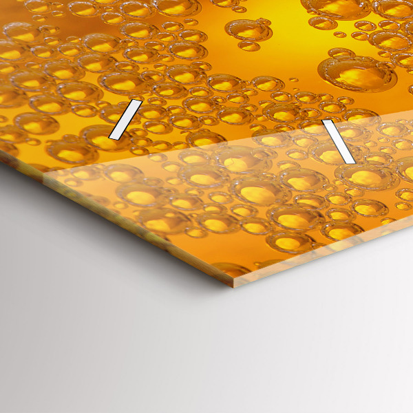 Ceas orizontale de perete din sticlă Bere