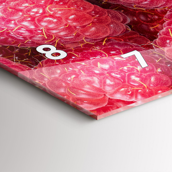 Ceas orizontale de perete din sticlă Afine și zmeură