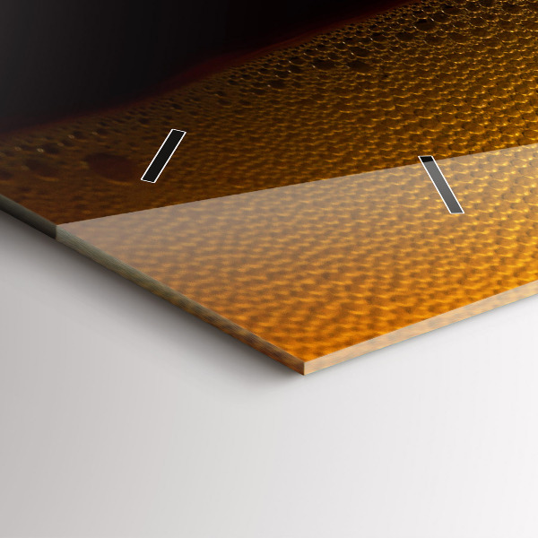 Ceas orizontale de perete din sticlă Suc de portocale