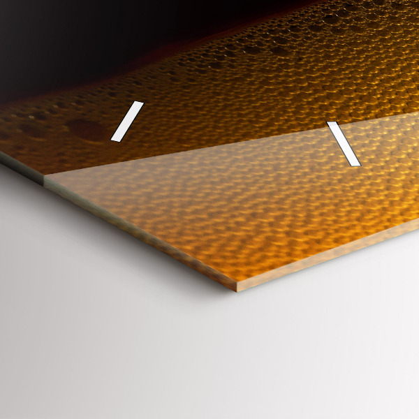 Ceas orizontale de perete din sticlă Suc de portocale