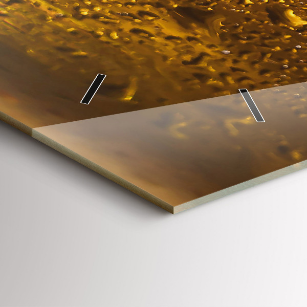 Ceas orizontale de perete din sticlă O cană de bere