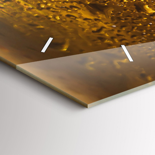 Ceas orizontale de perete din sticlă O cană de bere