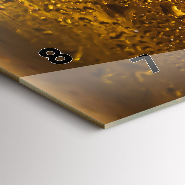 Ceas orizontale de perete din sticlă O cană de bere