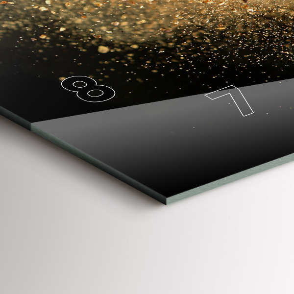 Ceas orizontale de perete din sticlă Condimentele vărsate