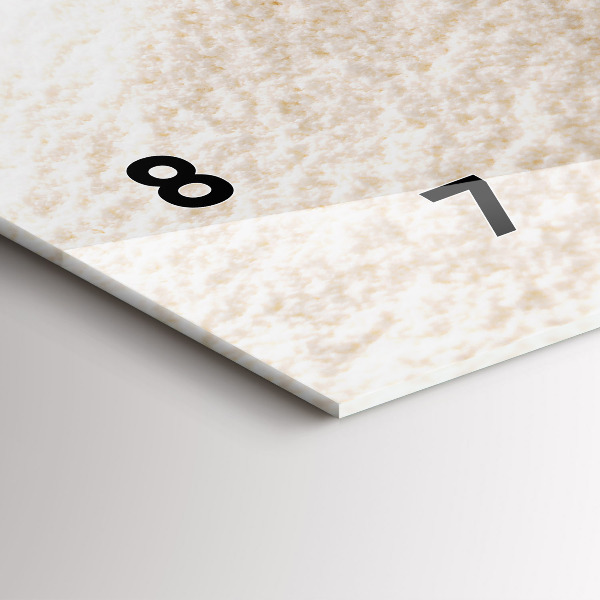 Ceas orizontale de perete din sticlă Făină