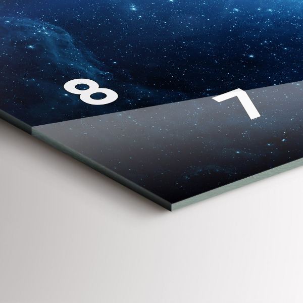 Ceas orizontale de perete din sticlă Pământul și galaxia - NASA