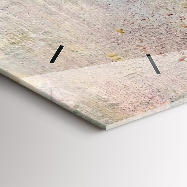 Ceas orizontale de perete din sticlă Abstracție pictată