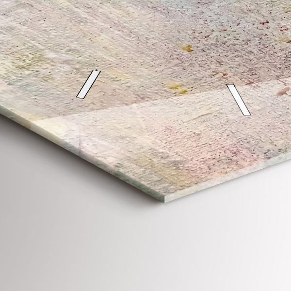 Ceas orizontale de perete din sticlă Abstracție pictată