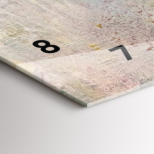 Ceas orizontale de perete din sticlă Abstracție pictată