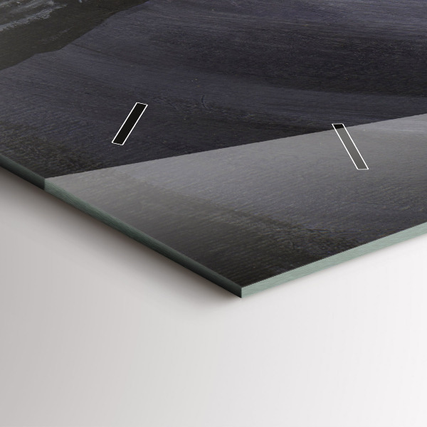 Ceas orizontale de perete din sticlă Corb în lumina lunii