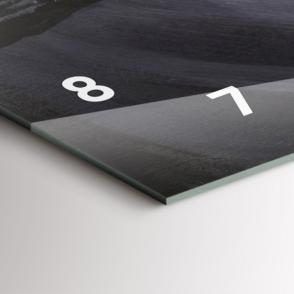 Ceas orizontale de perete din sticlă Corb în lumina lunii