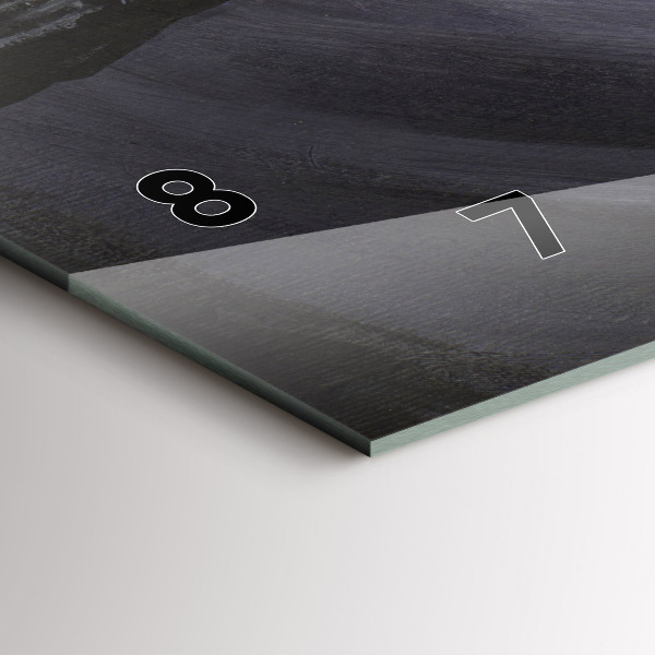 Ceas orizontale de perete din sticlă Corb în lumina lunii