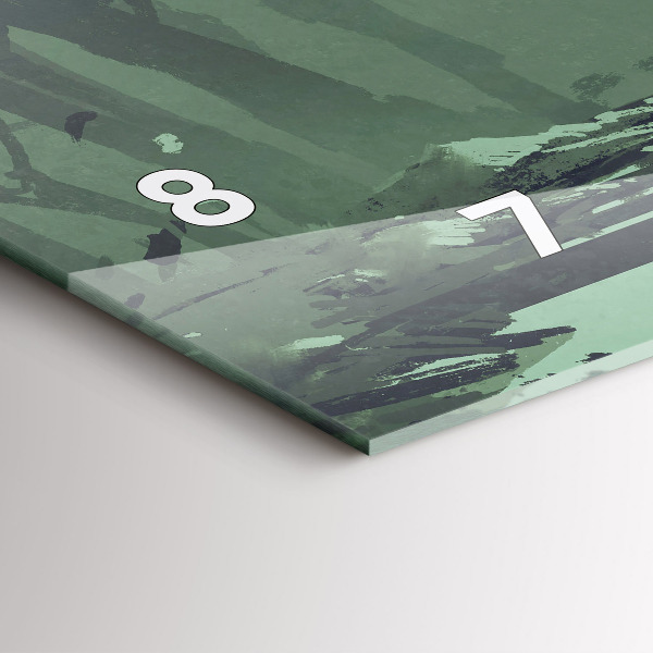 Ceas orizontale de perete din sticlă Samurai în pădure